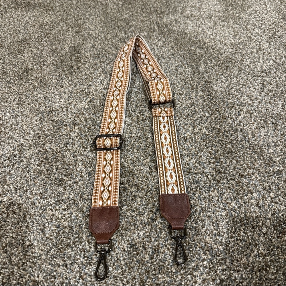 Brown And Cream Patterned Replacement Handbag Str… - image 2